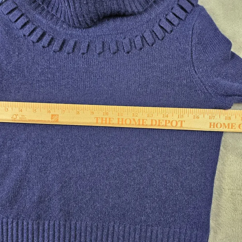 Antonio Melani Cashmere Turtleneck Sweater Womens XS Deep Navy Jumper Amelia